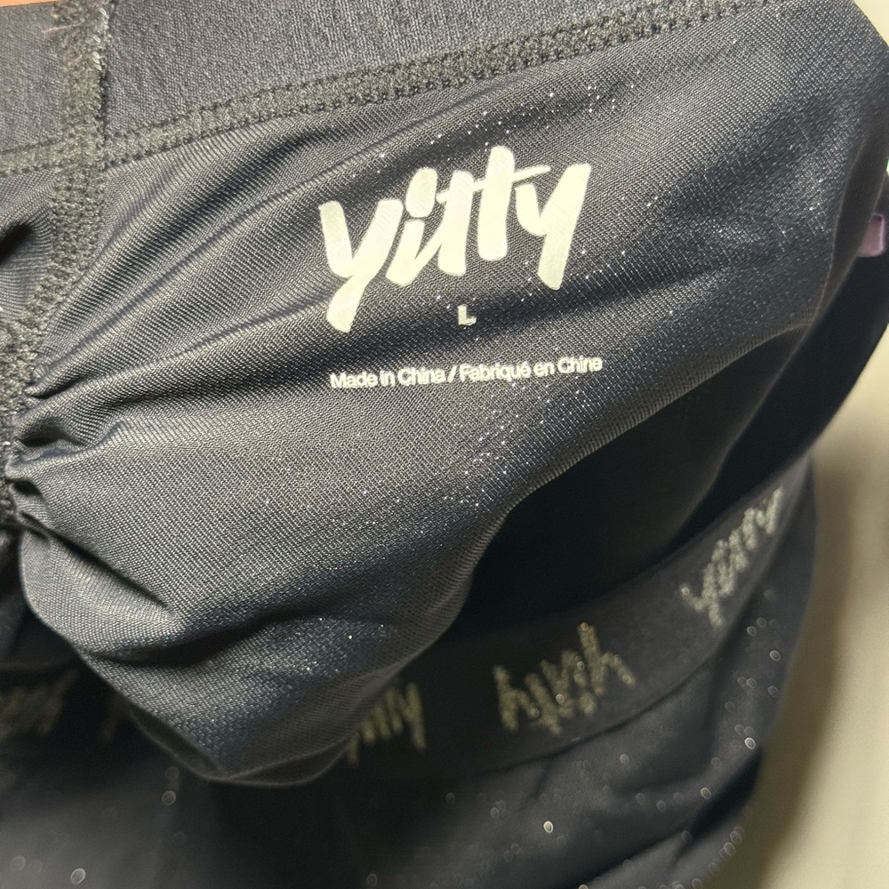 YITTY black sparkle scrunch butt leggings - Picture 3 of 3